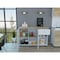Tuhome Kitchen Island Cart Victoria, 4 Interior Shelves, 6 Carters, Drawer, 2 Door Cabinet, White/Light Oak MBD5461 - alternate 4